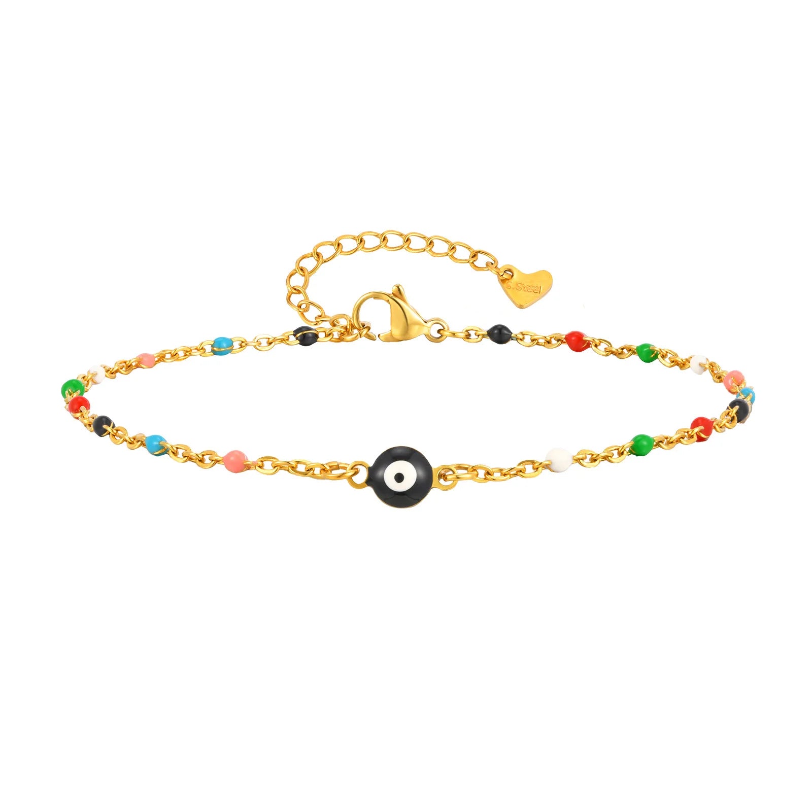 Stainless Steel Lucky Evil Eye Anklet Bracelet for Women
