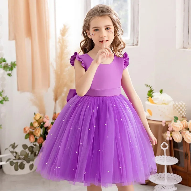 Tulle Party Dress with Big Back Bow