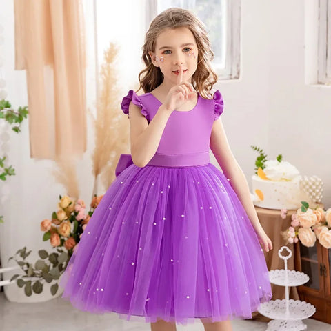 Tulle Party Dress with Big Back Bow
