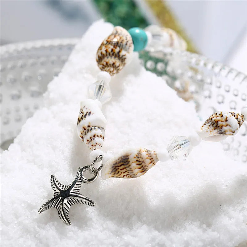 Starfish Beaded Anklet