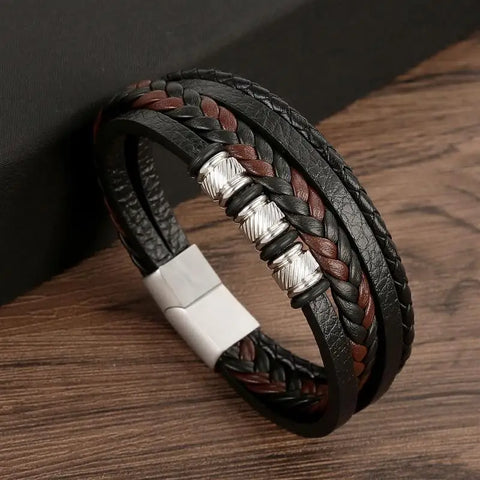 Layered Leather Bracelet