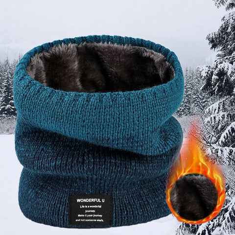 Fleece-Lined Knit Neck Warmer