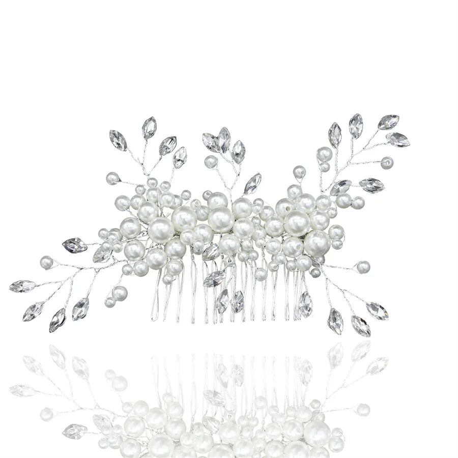 New pearl Crystal Rhinestone Hair Combs