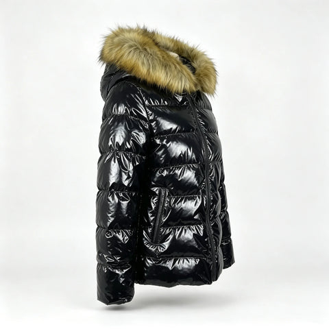 Shiny Hooded Puffer Jacket