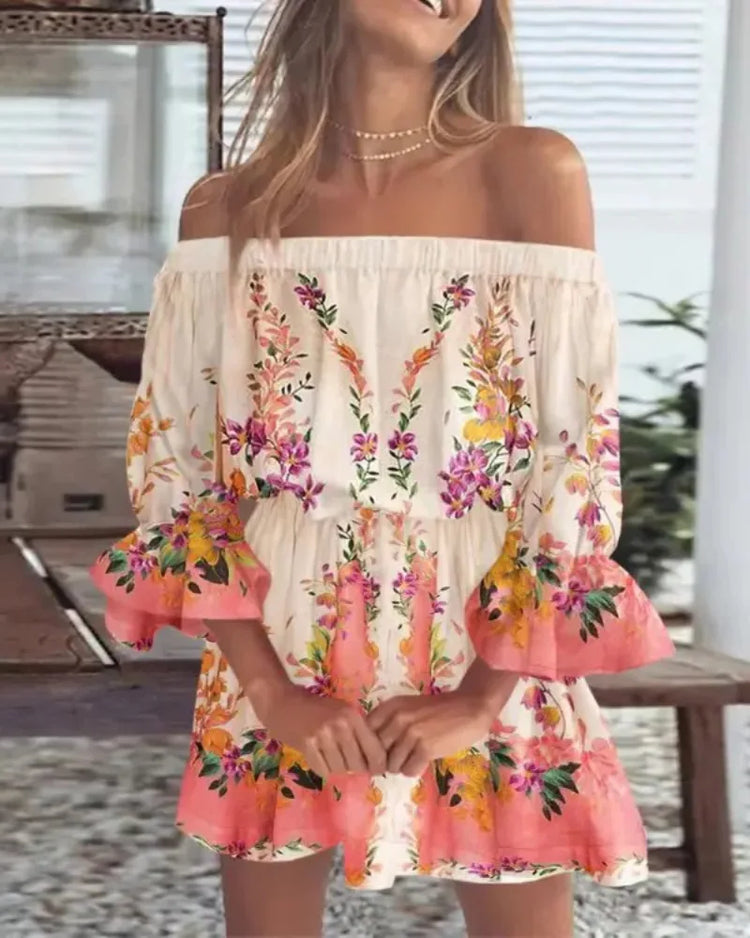Off-Shoulder Floral Blouse