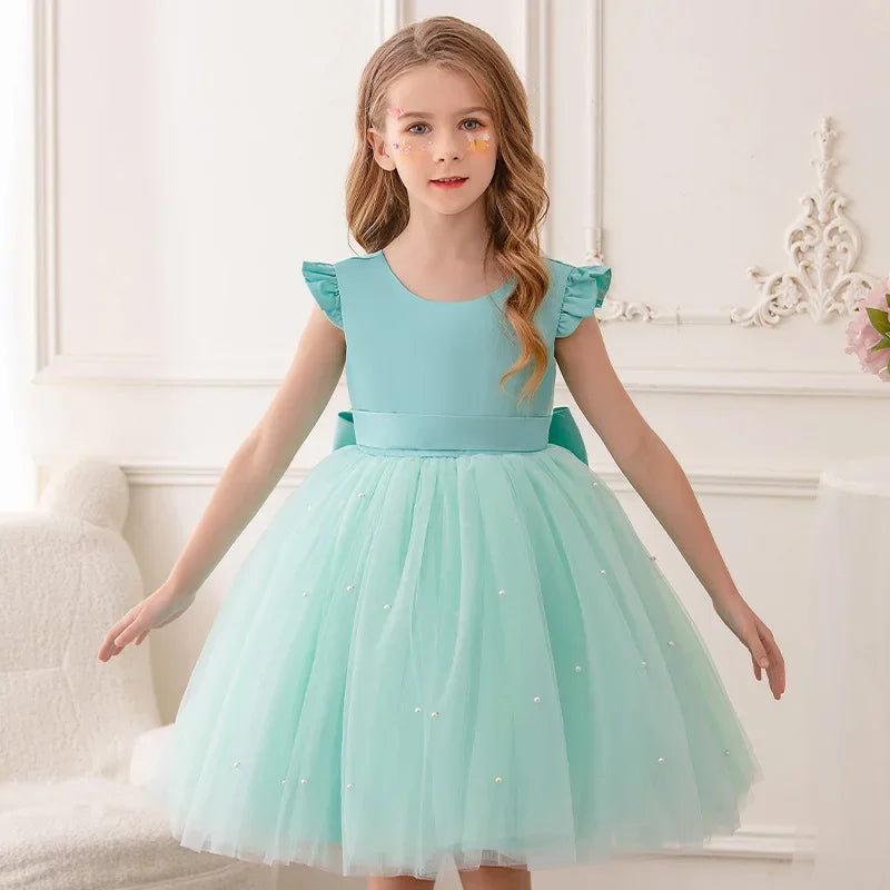 Tulle Party Dress with Big Back Bow