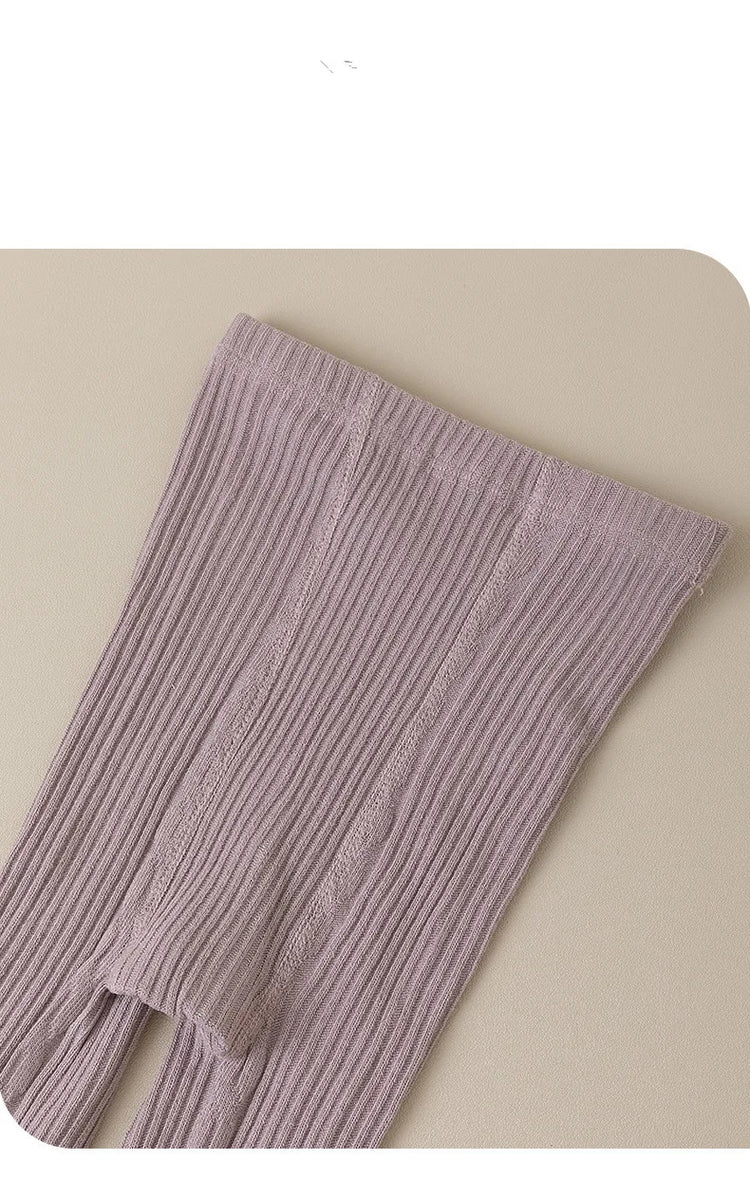 Girls' Ribbed Cotton Tights