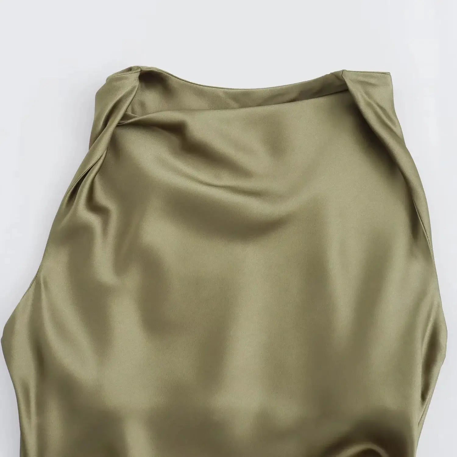 Satin Midi Slip Dress