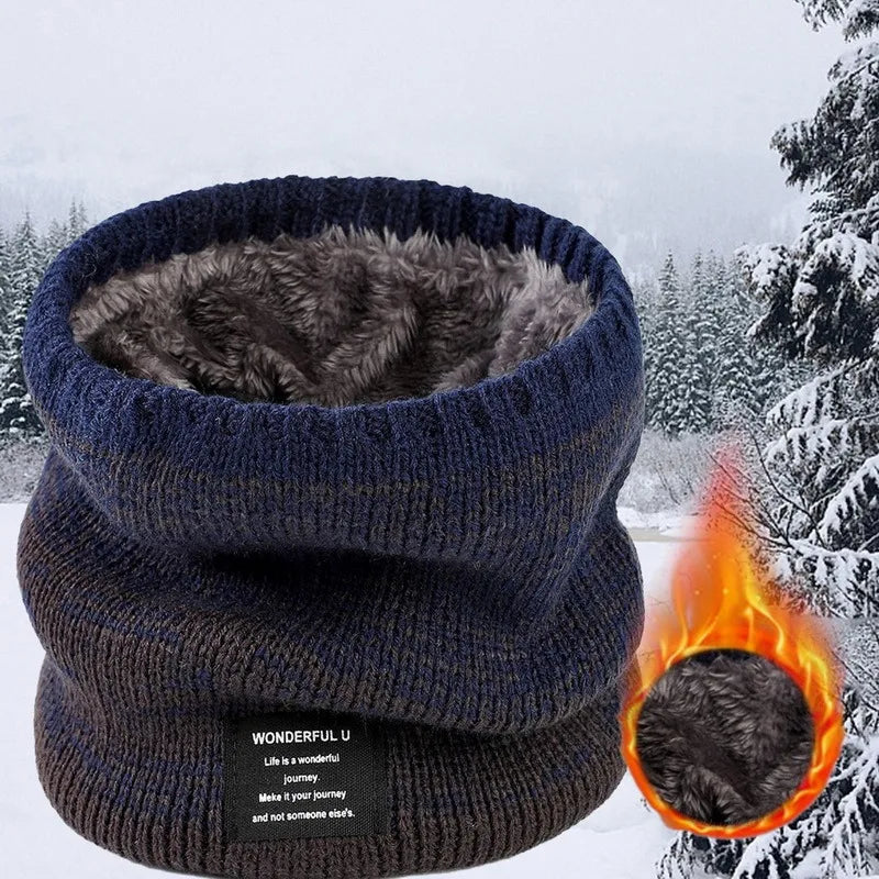 Fleece-Lined Knit Neck Warmer