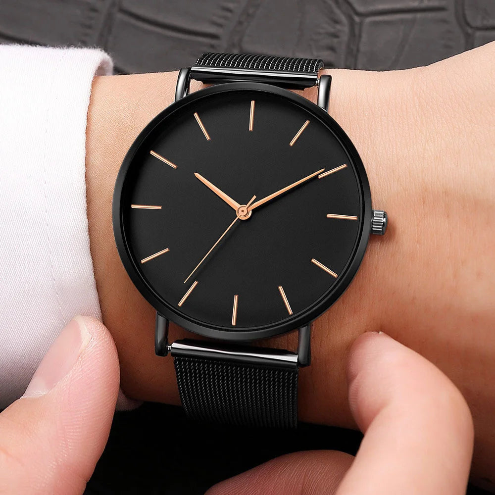Ultra-Thin Mesh-Strap Watch