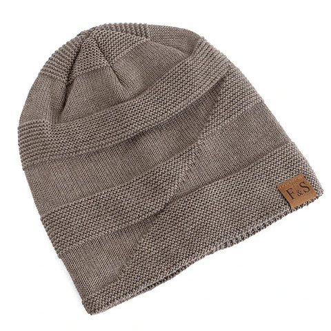 Fleece-Lined Knit Beanie