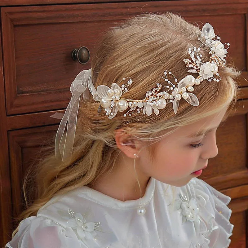 Pearl & Blossom Flower Crown