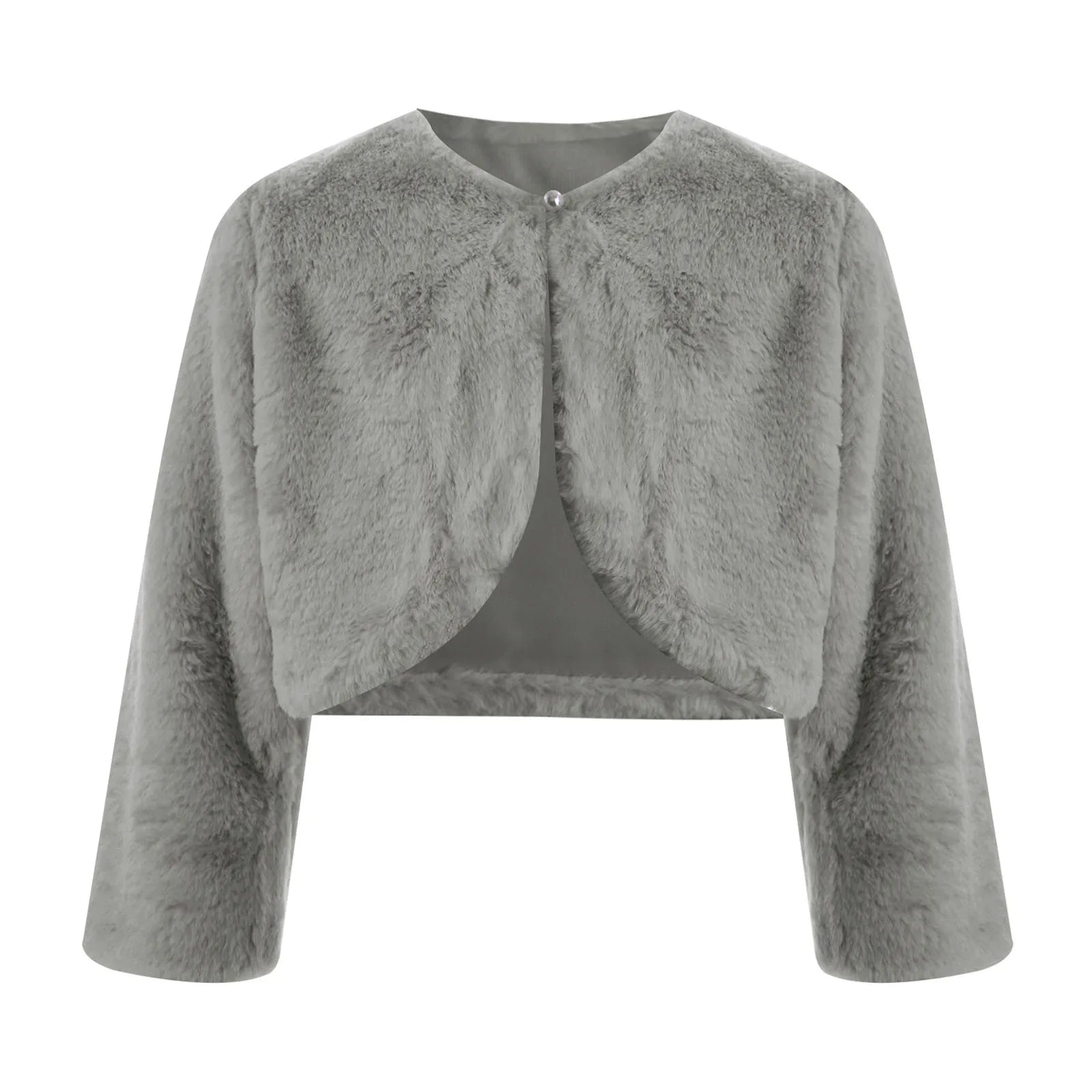 Girls' Faux-Fur Bolero Shrug