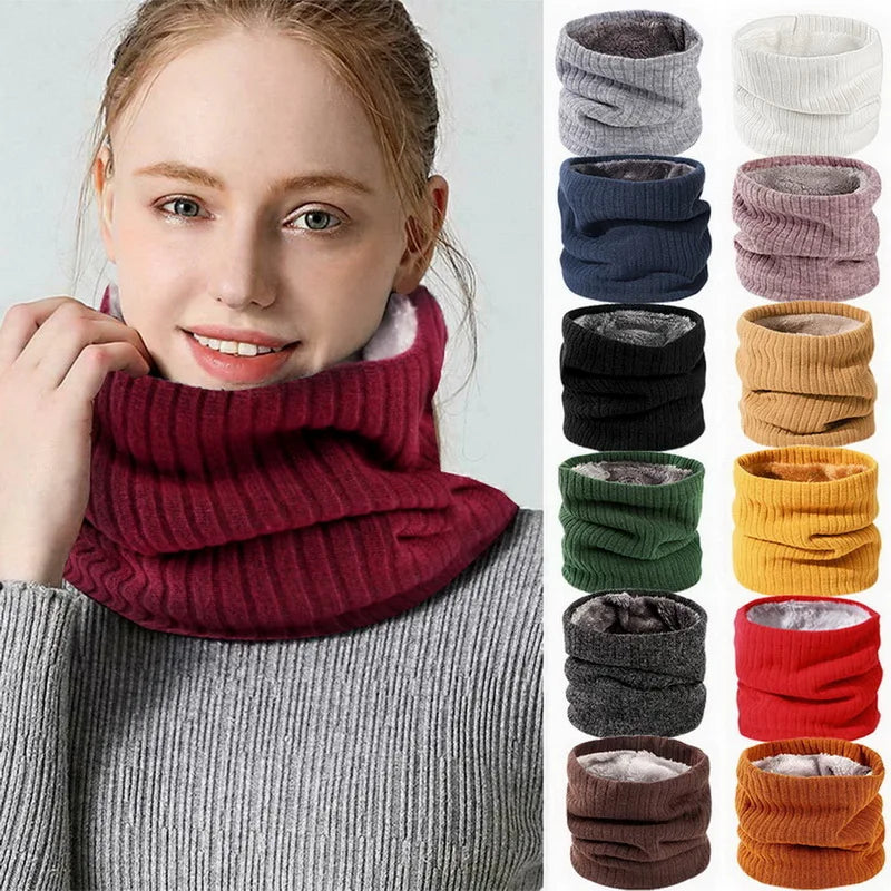 Fleece-Lined Knit Neck Warmer