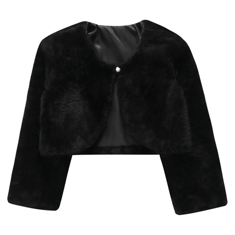 Girls' Faux-Fur Bolero Shrug