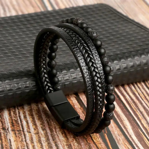 Layered Leather Bracelet