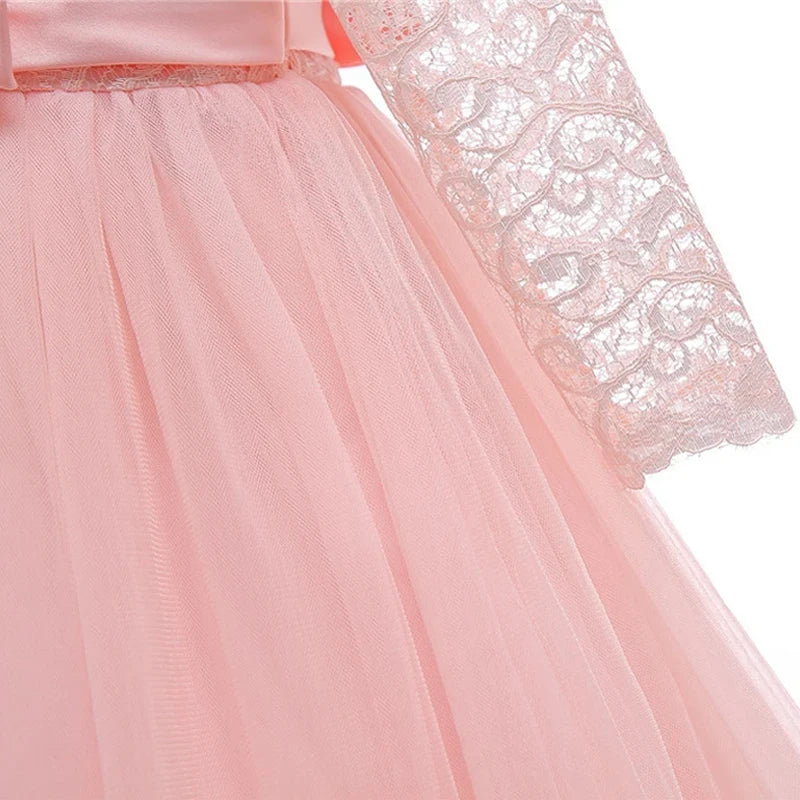 Long Lace Junior Bridesmaid Dress