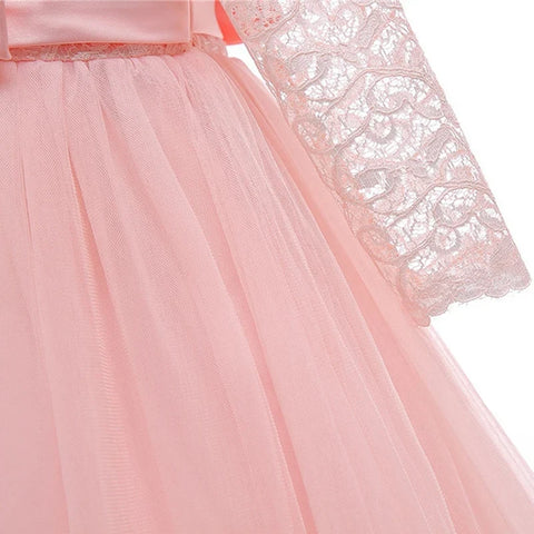 Long Lace Junior Bridesmaid Dress