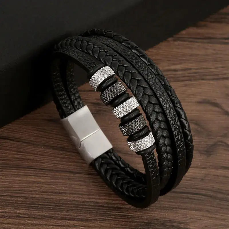 Layered Leather Bracelet