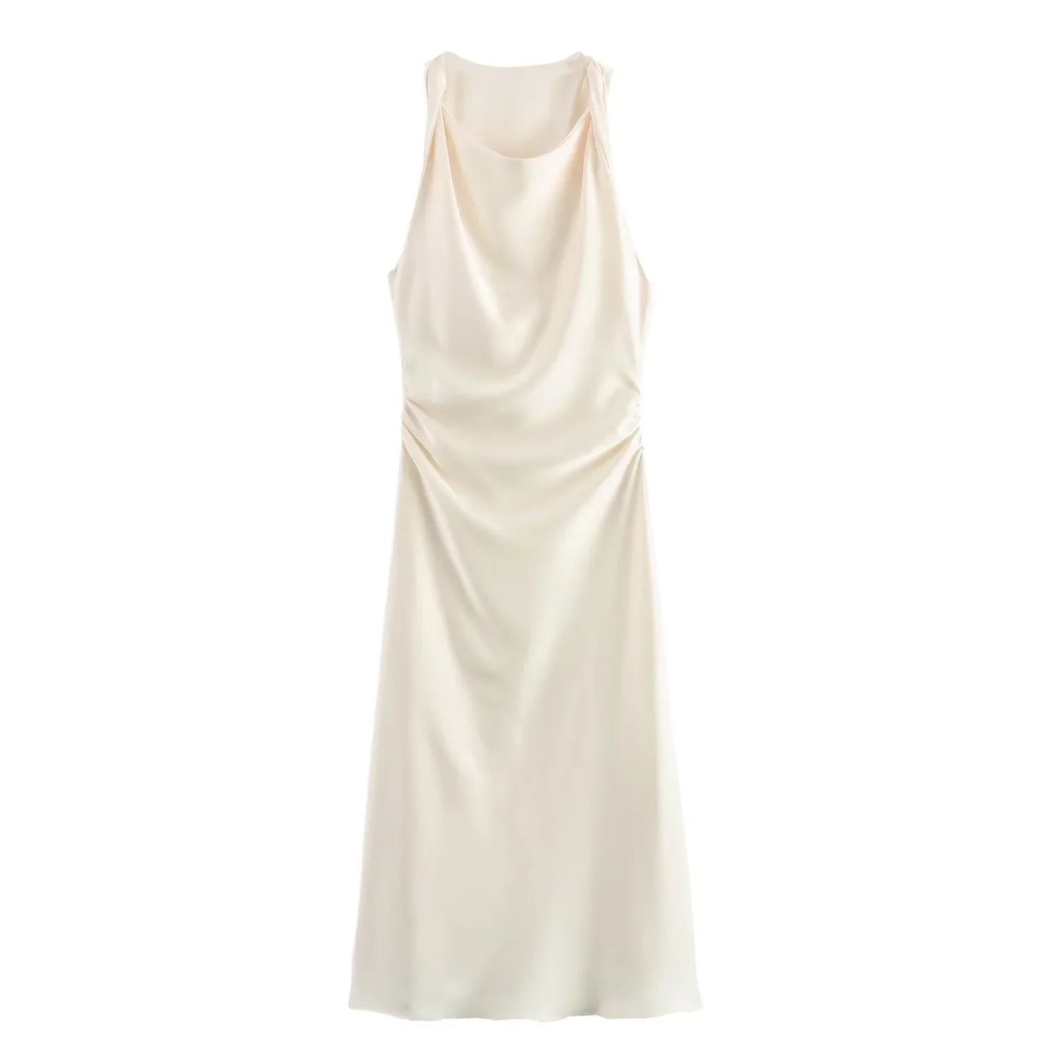Satin Midi Slip Dress