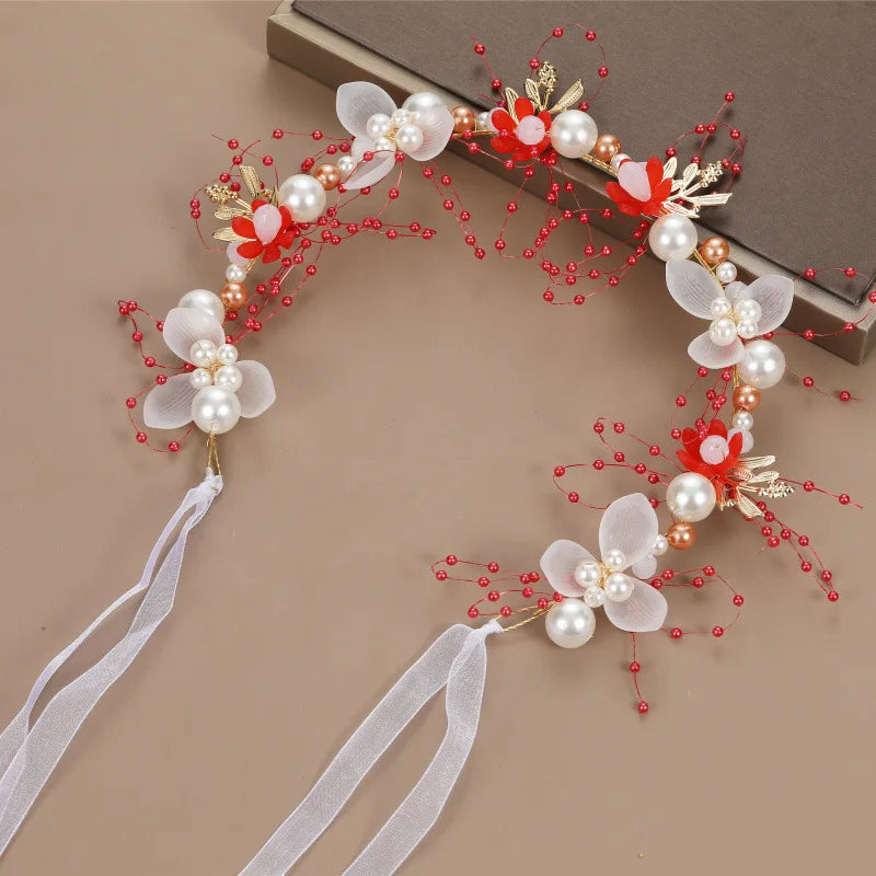 Pearl & Blossom Flower Crown