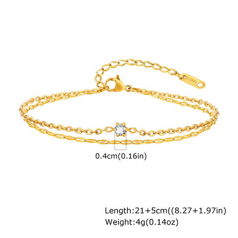 Stainless Steel Lucky Evil Eye Anklet Bracelet for Women