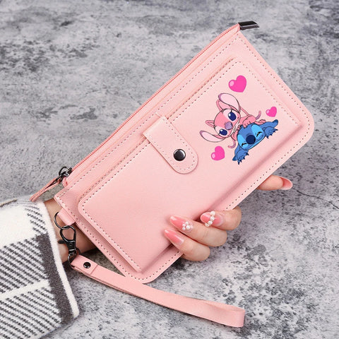 Disney Stitch Wallets for Women Anime Cartoon