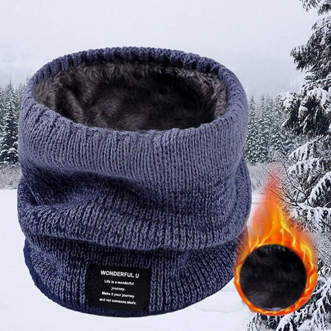 Fleece-Lined Knit Neck Warmer