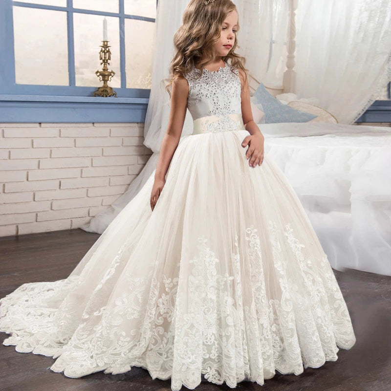 White Lace First Communion Dress