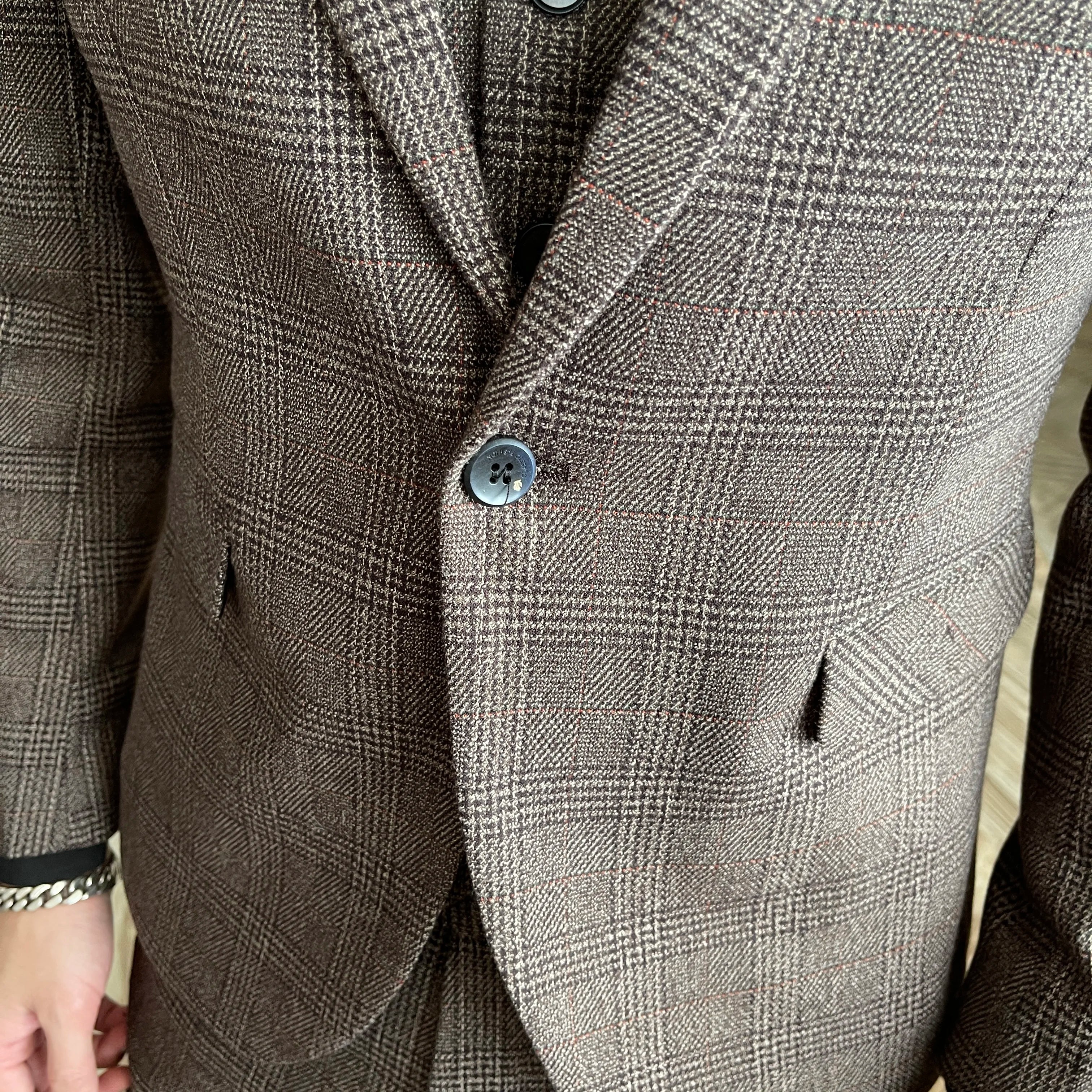 High Quality Plaid Three-Piece Suit