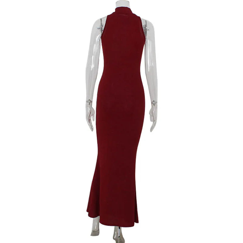 Red Sequin Maxi Dress