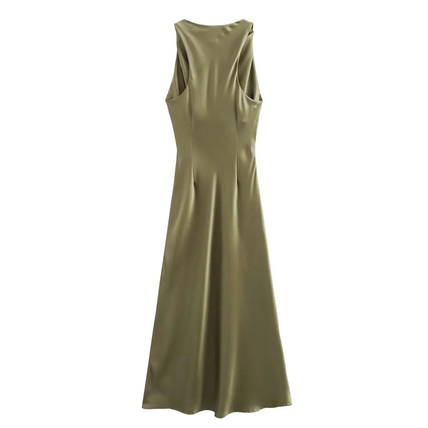 Satin Midi Slip Dress