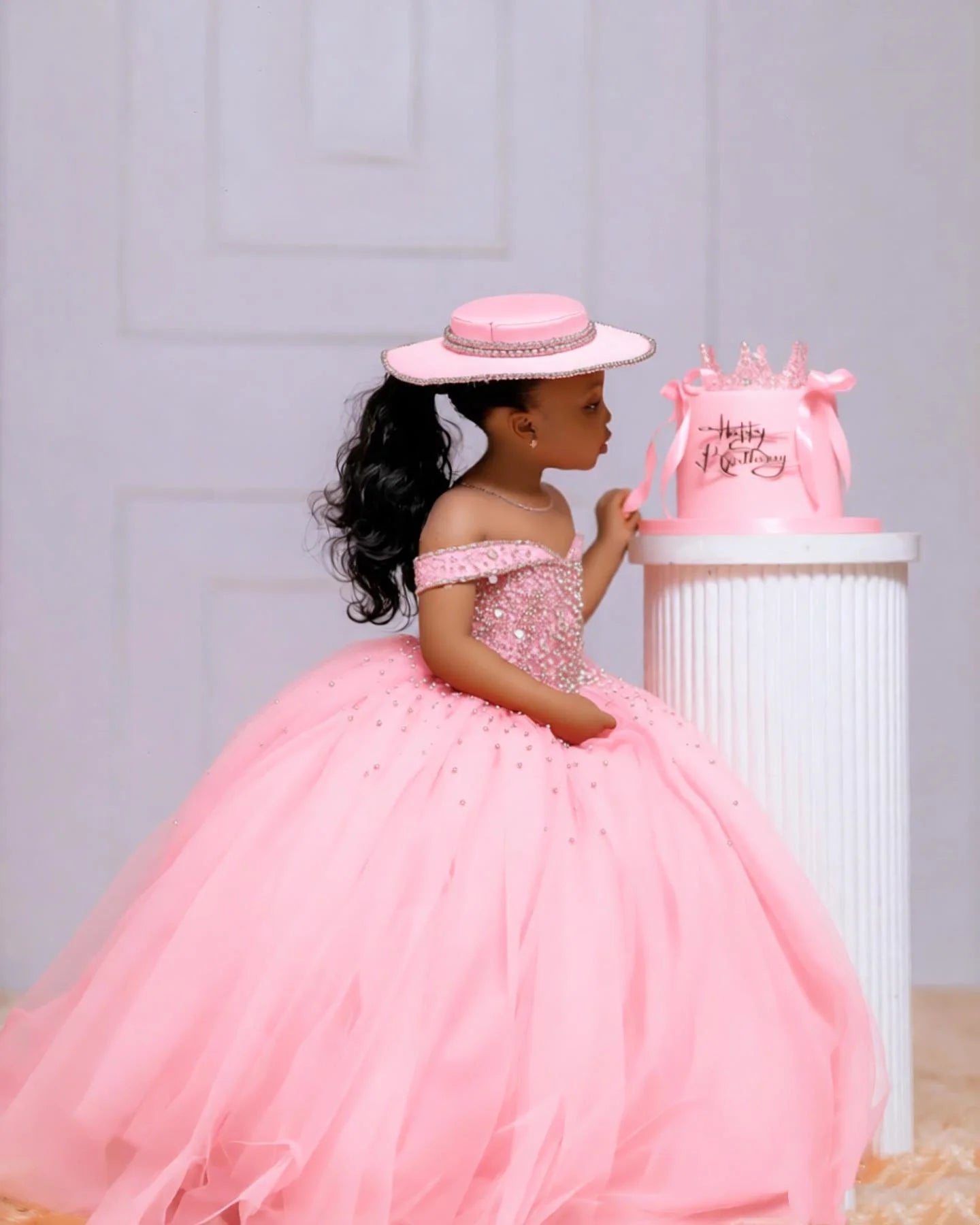 Crystal Tulle Pageant Ball Gown