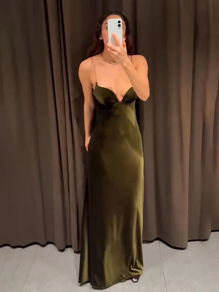Satin Maxi Slip Dress