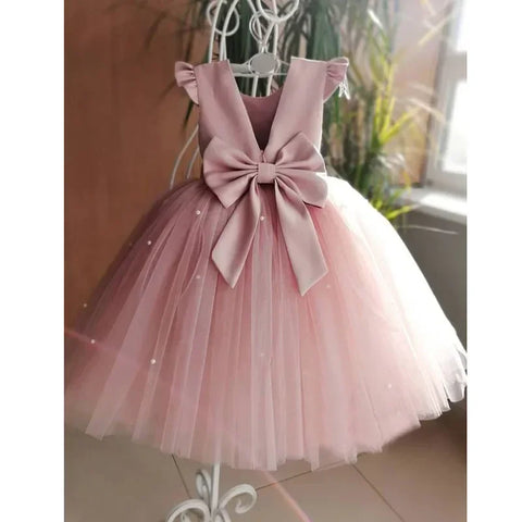 Tulle Party Dress with Big Back Bow