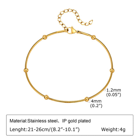 Stainless Steel Lucky Evil Eye Anklet Bracelet for Women