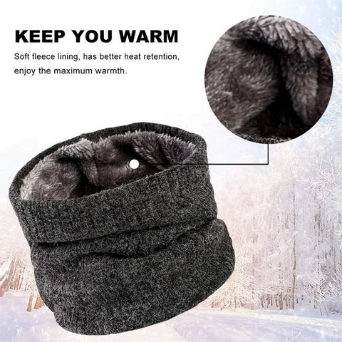 Fleece-Lined Knit Neck Warmer
