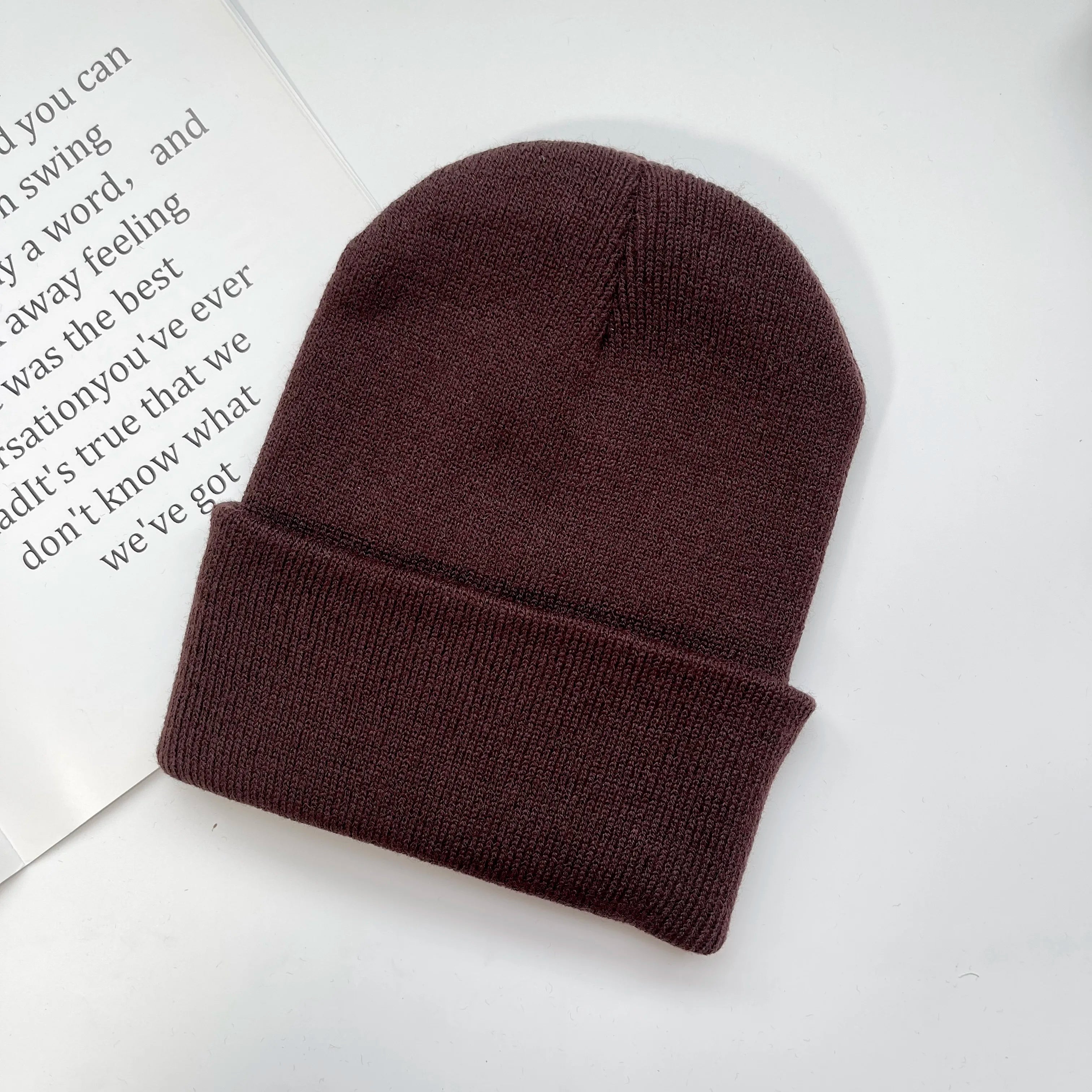 Rib-Knit Cuffed Beanie