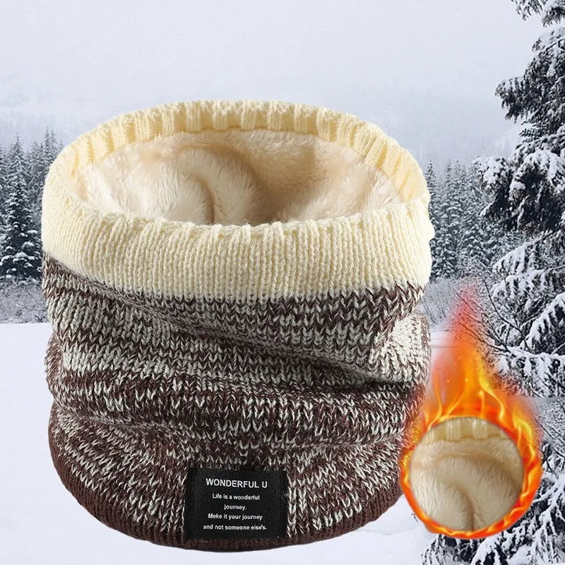 Fleece-Lined Knit Neck Warmer