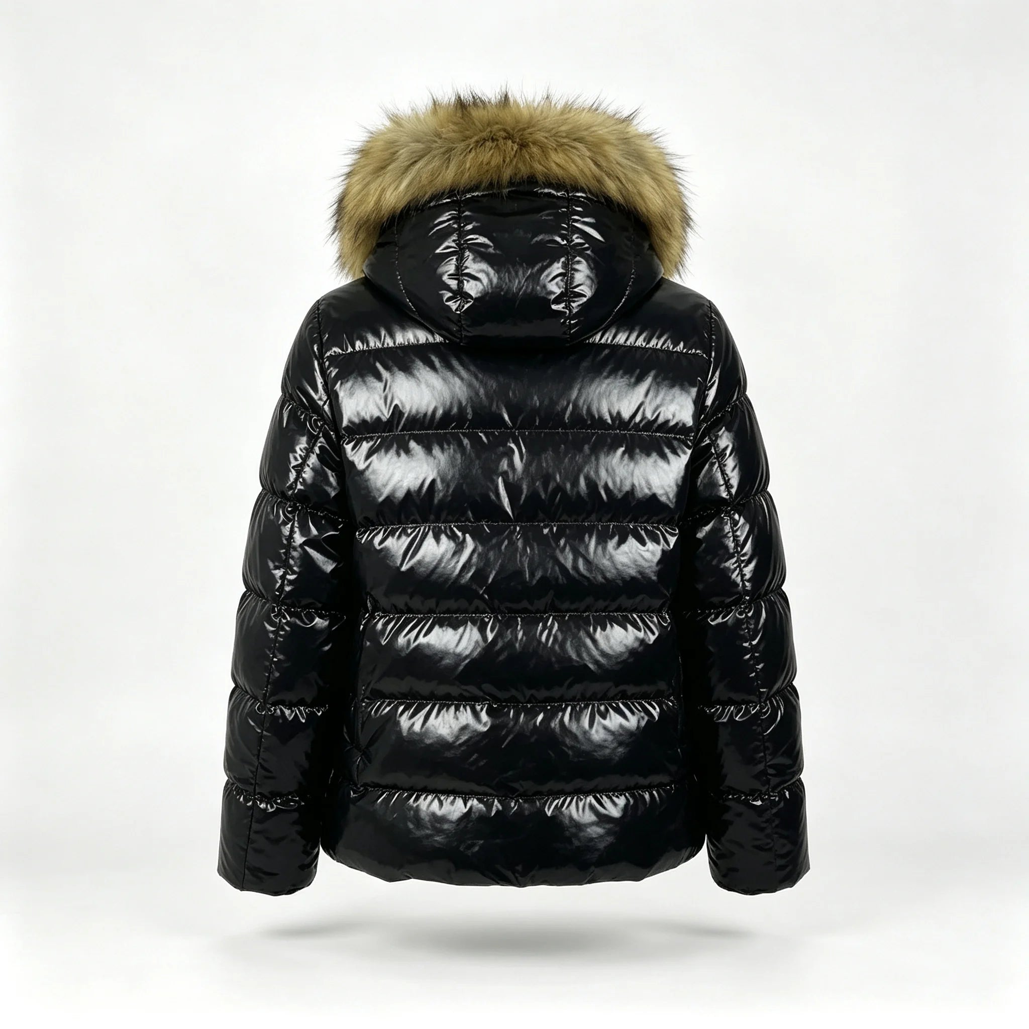 Shiny Hooded Puffer Jacket