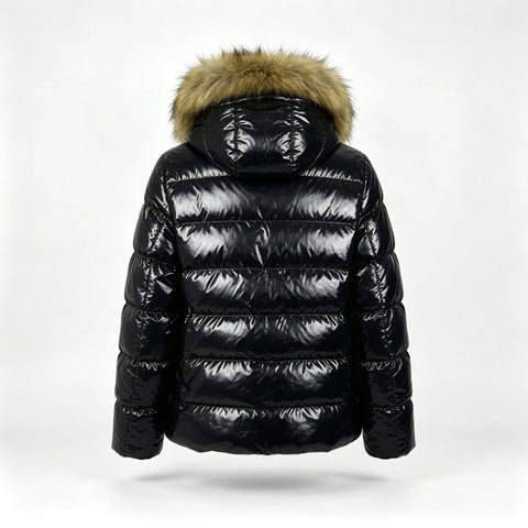 Shiny Hooded Puffer Jacket
