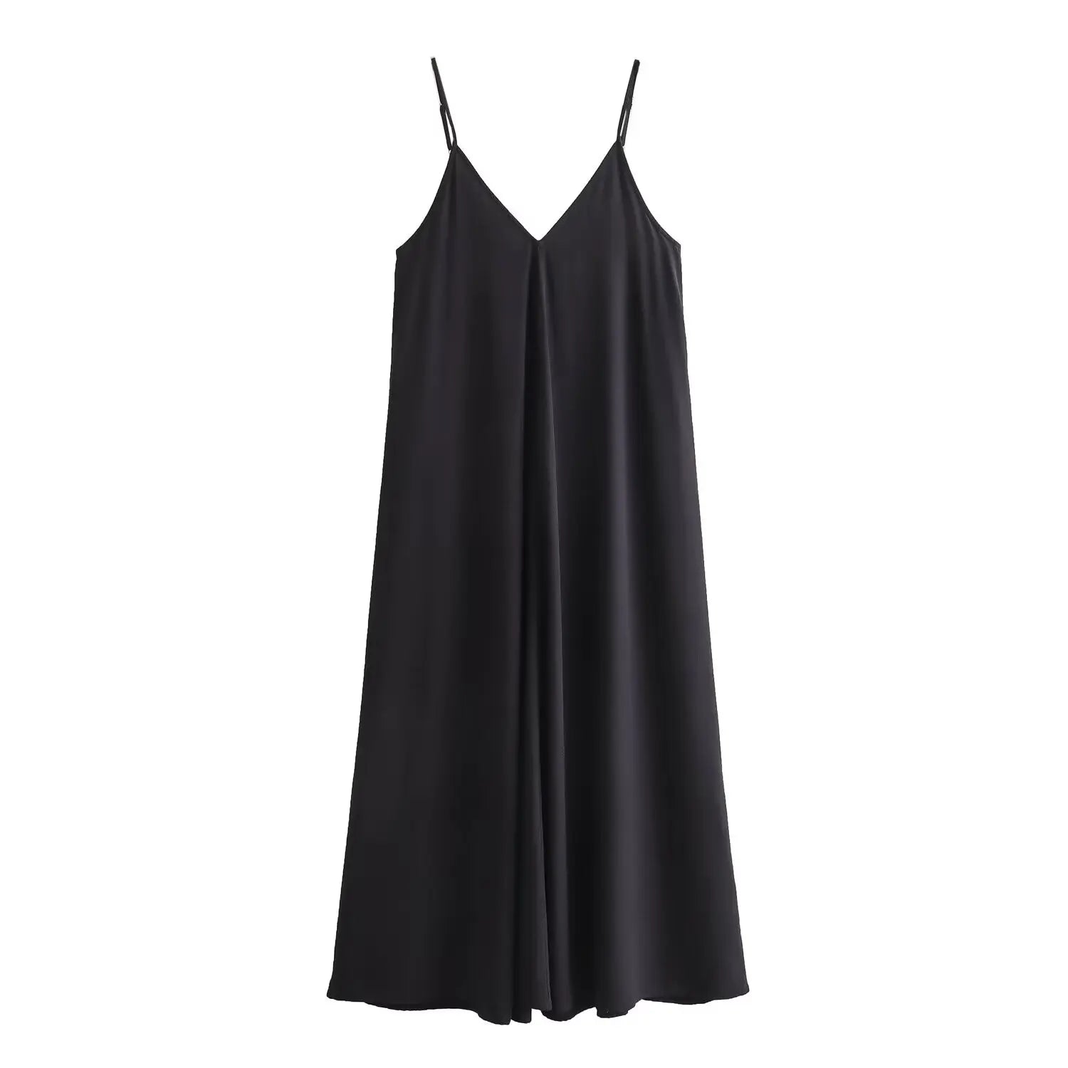 Black Slip Long Dresses
