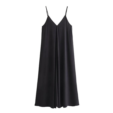 Black Slip Long Dresses