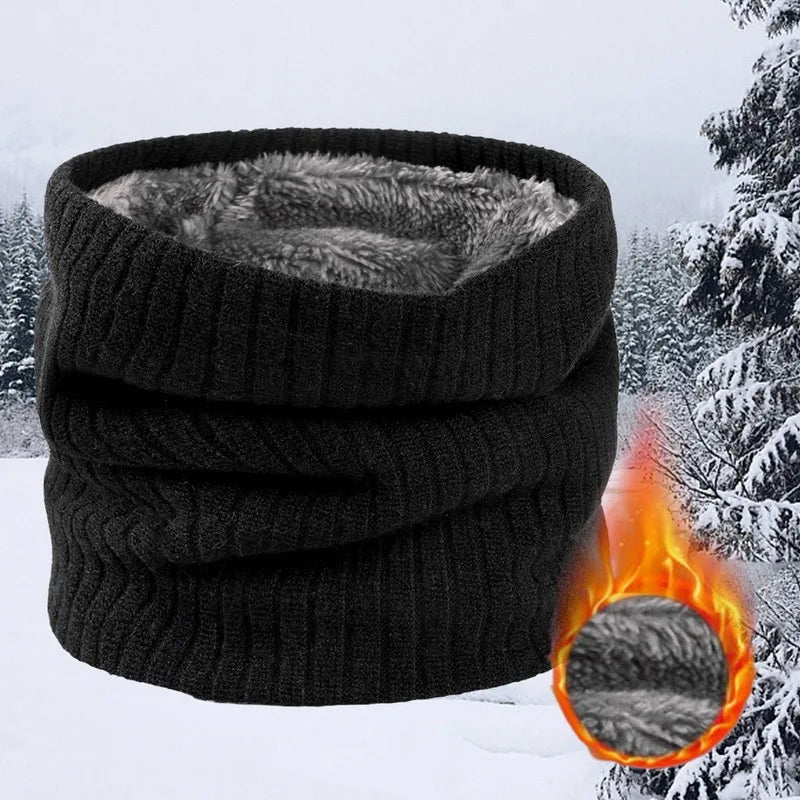 Fleece-Lined Knit Neck Warmer