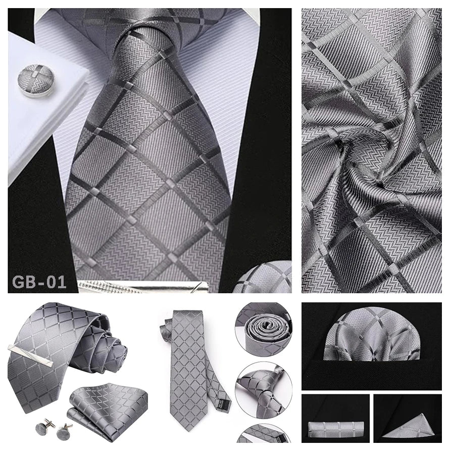 Tie, Clip & Pocket Square Set