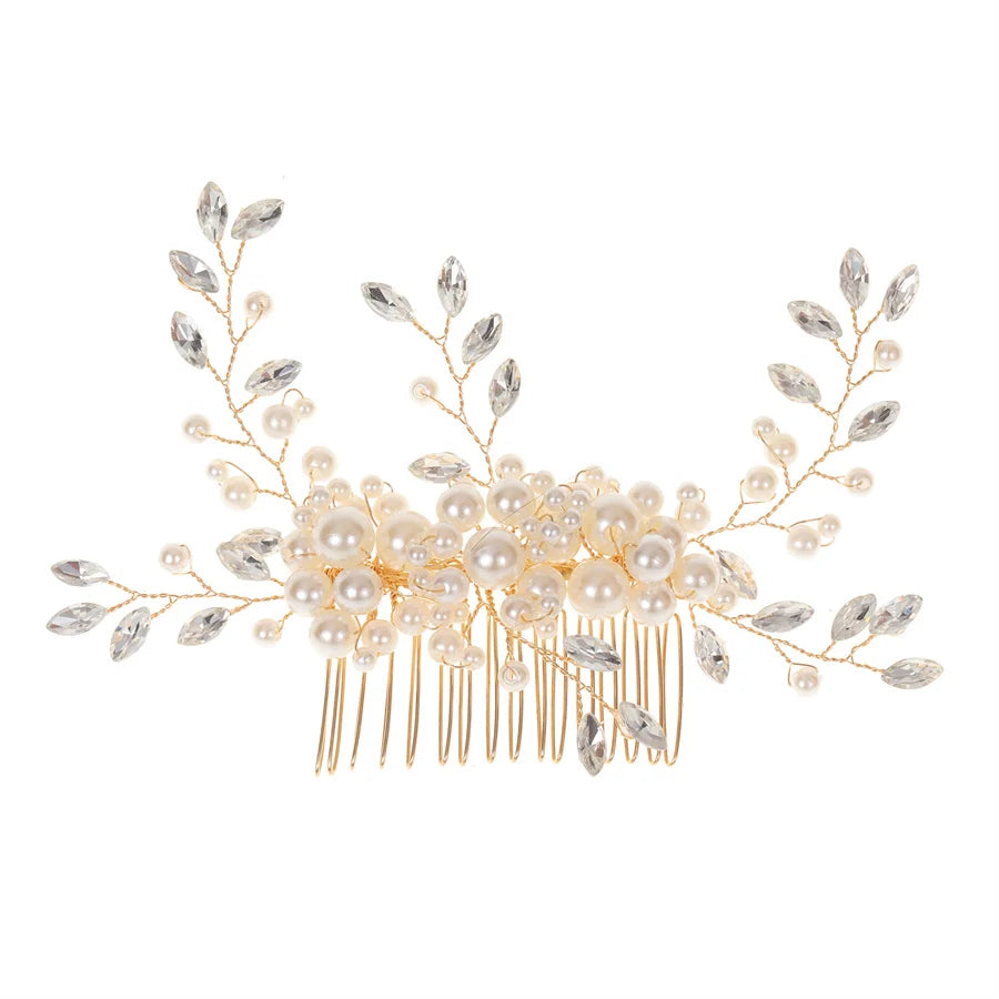 New pearl Crystal Rhinestone Hair Combs