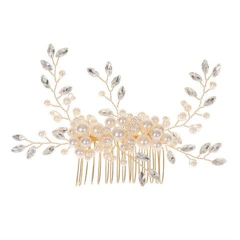 New pearl Crystal Rhinestone Hair Combs