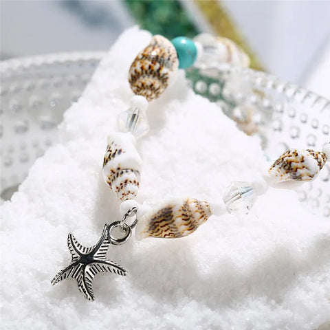 Starfish Beaded Anklet