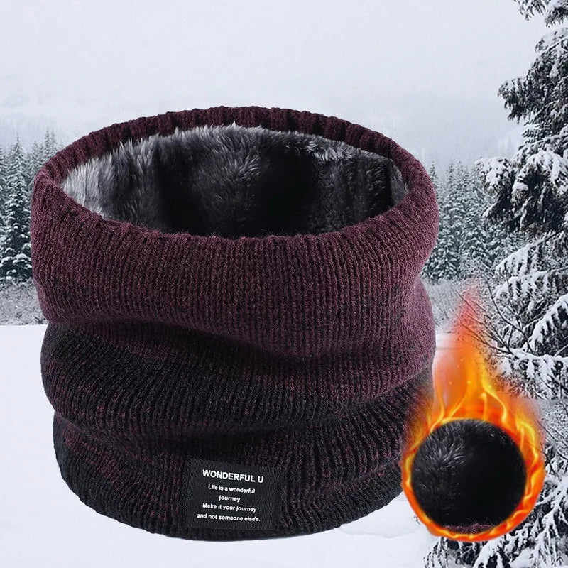 Fleece-Lined Knit Neck Warmer