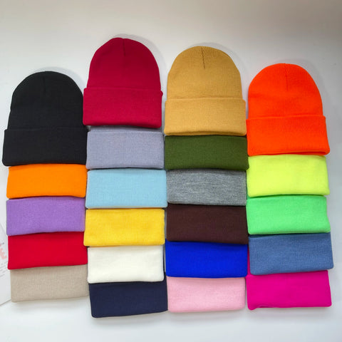 Rib-Knit Cuffed Beanie